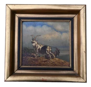 Billy Goat and a She-Goat, 1838, Oil on Panel, Framed