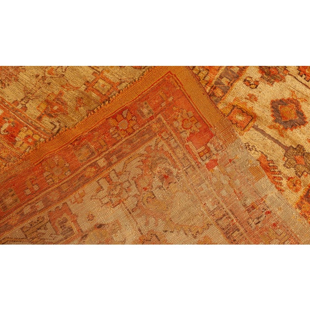 1900 - 1909 Antique Turkish Oushak Rug For Sale - Image 5 of 9