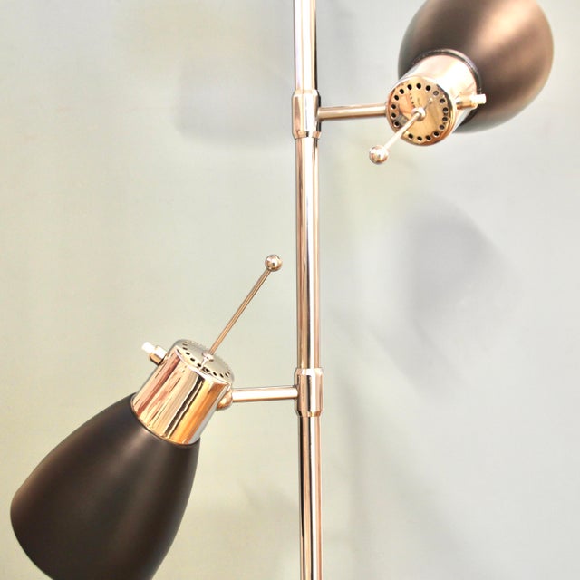 French 3-Light Floor Lamp by Étienne Fermigier for Monix, 1960s For Sale - Image 9 of 13