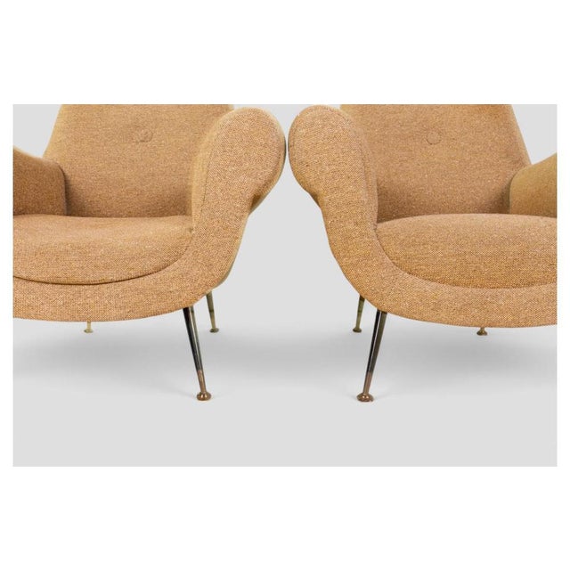Metal Vintage Italian Armchairs, 1950s, Set of 2 For Sale - Image 7 of 9