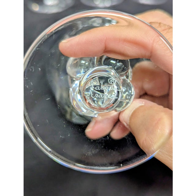 1960s Lalique Clos Vougeot Wine Glasses - Set of 6 For Sale In Jacksonville, FL - Image 6 of 6