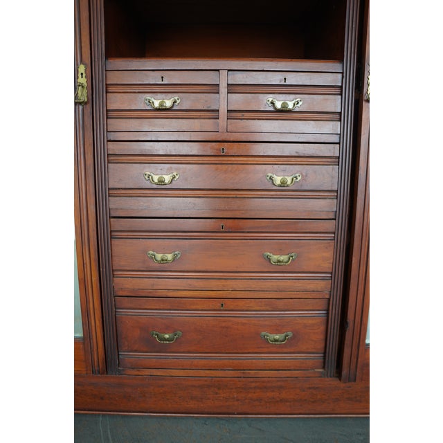 Antique Ralph Johnson of Warrington Compactum Wardrobe For Sale - Image 17 of 17