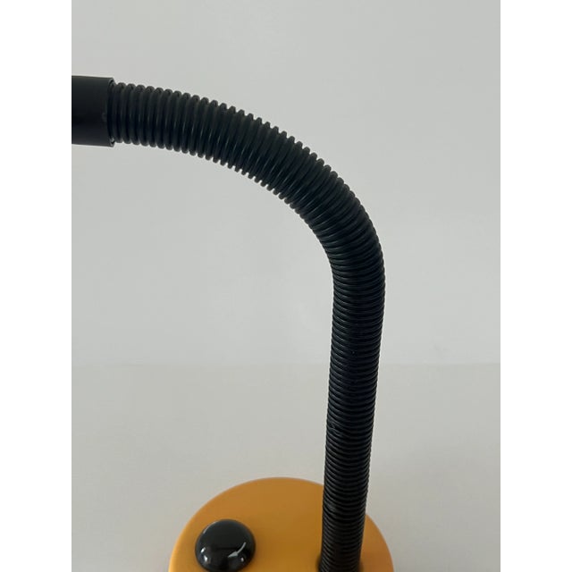 1990s Vintage 90s Orange Gooseneck Desk Lamp For Sale - Image 5 of 6