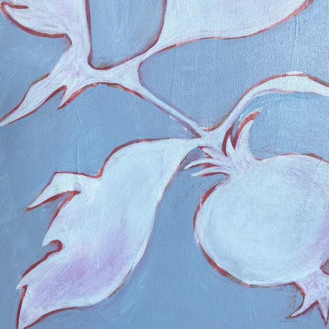 2020s Original Framed Acrylic Botanical Painting, Organic Boho Art Floral by Tatiana Duperault For Sale - Image 5 of 5