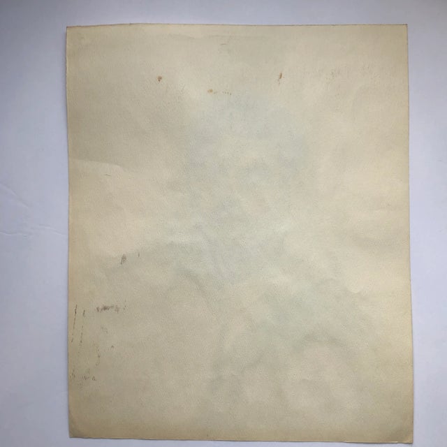 Original Vintage Male Watercolor Portrait Painting 1980’s For Sale - Image 4 of 5