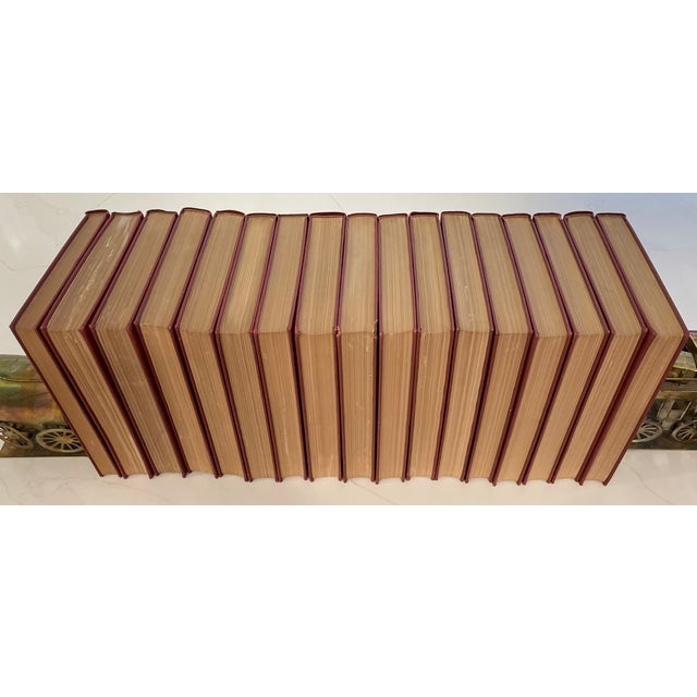 Burgundy Encyclopedia Set: Vintage 1938 Encyclopedia Americana in Burgundy Wine Red - 17 Volumes For Sale - Image 8 of 10