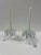 Pair of Early 21st Century Clear Blenko Glass Candlesticks in Icy Tripod Style For Sale - Image 9 of 11
