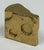 Whimsical vintage brass paper weight with cheese wedge motif. Charm and function! Marked Royal Canadian Brass. Patina.