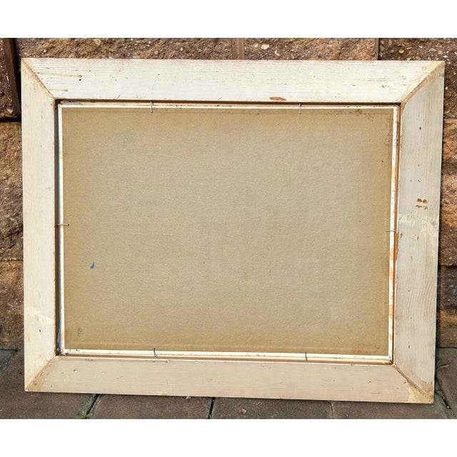 Vintage Impressionist Still-Life Oil Painting Bright Colors Oranges Yellow & Blue For Sale - Image 4 of 5