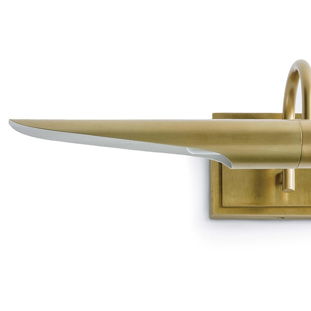 Regina Andrew Redford Picture Light Small in Natural Brass For Sale - Image 4 of 5