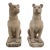 Late 20th Century Pair of English Style Cast Stone Guardian Dog Statues For Sale