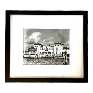 Contemporary Numbered Black and White Photograph of Villa Vizcaya in Miami, Framed For Sale