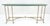 Italian Hoof Feet Brass Frame Base 3/4" Glass Top Console Hall Table
