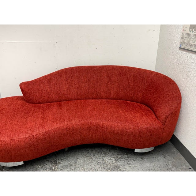 Textile Vladimir Kagan Style Serpentine Mambo Sofa For Sale - Image 7 of 12