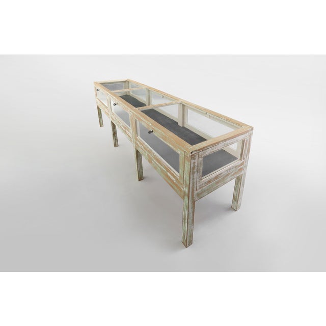 Large Antique Rustic Oak Display Case, 1890s For Sale - Image 10 of 18