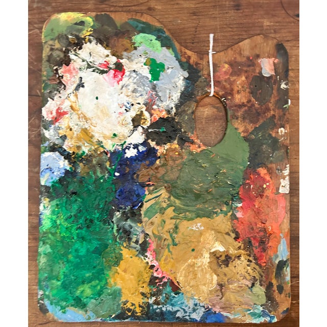 Vintage Wood Painters Palette For Sale - Image 4 of 18
