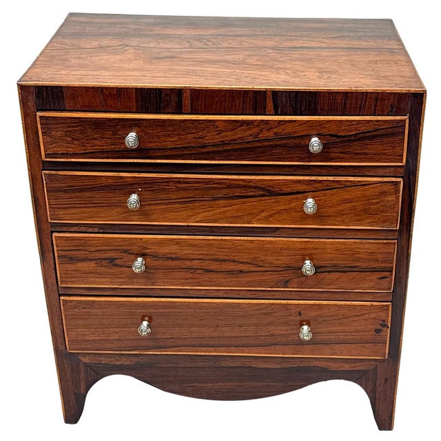 Georgian Rosewood Miniature Chest of Drawers, 1820 For Sale - Image 7 of 12