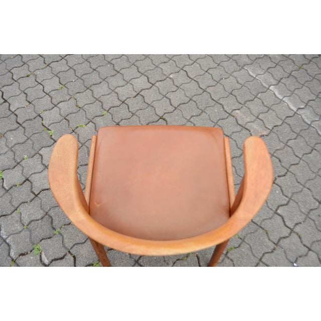Orange Danish Model 49 Chair in Teak by Erik Kirkegaard for Høng Stolefabrik, 1950s For Sale - Image 8 of 16