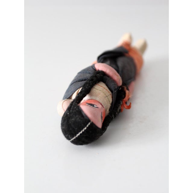 Vintage Handmade Folk Art Cloth Doll For Sale - Image 9 of 12
