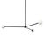 Metal Globe Chandelier 3, Black, 32.5in H, 3 Inch Glass Globes, by Research.Lighting, Modern, Minimal Hanging Light For Sale - Image 7 of 8