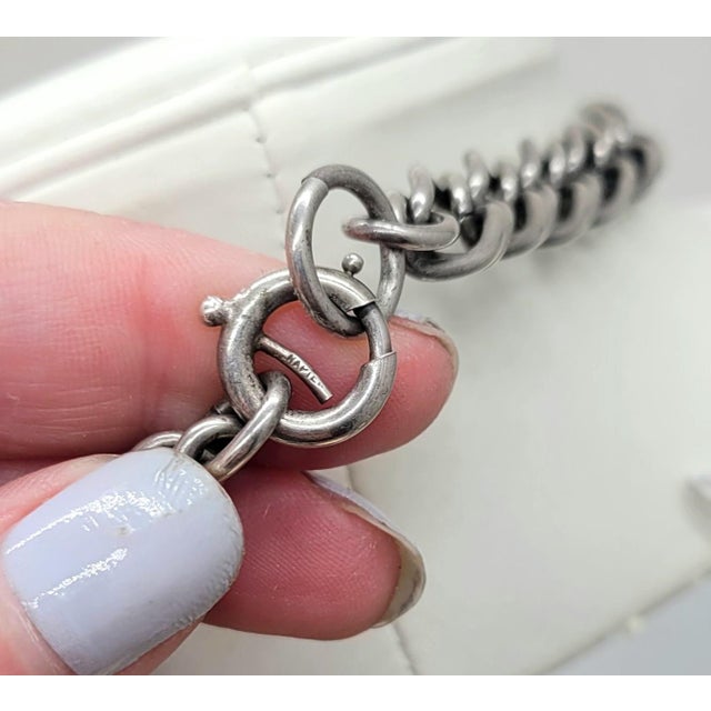 Mid-Century Modern Vintage Signed Napier Book Piece Modernist Silvertone Faux-Turquoise Pendants Necklace For Sale - Image 3 of 8