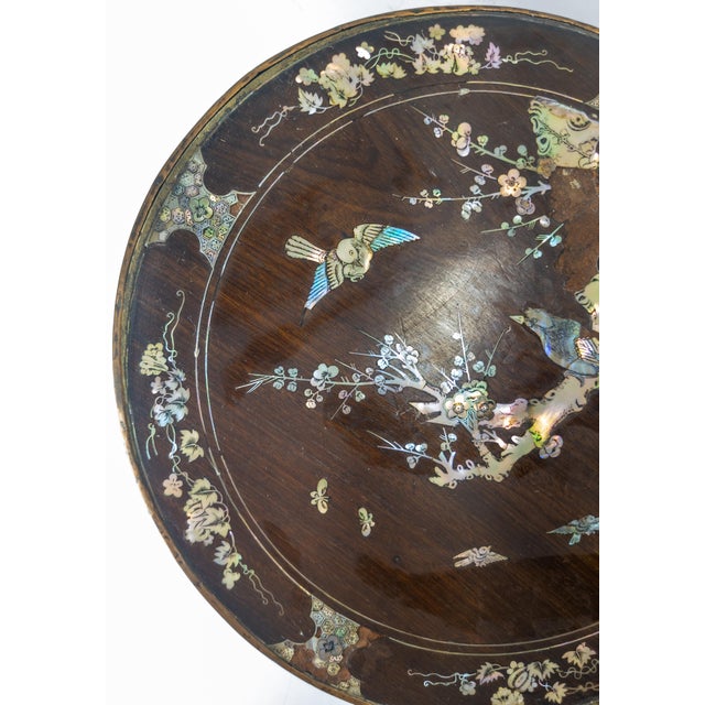 19th Century Asian or Chinese Inlaid Rosewood Mother of Pearl or ...