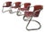 Vintage Dutch Tubular Chrome Leather Dining Chairs from Metaform, 1970s, Set of 4 For Sale