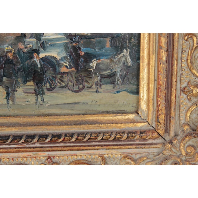 Alois Pfund, Marienplatz, Munich, 1920s, Oil on Cardboard, Framed For Sale - Image 3 of 12