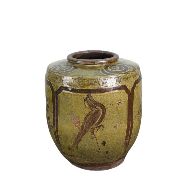 Chinese Vintage Brown Jar For Sale - Image 3 of 6