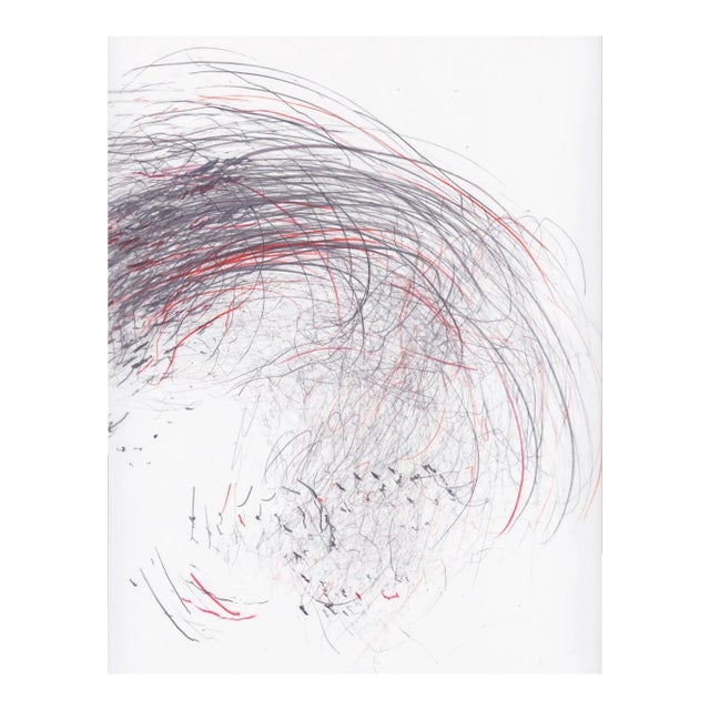 Contemporary Abstract Colored Pencil and Graphite on Plastic Paper Drawing "Screech of Ice Series 41" by Jaanika Peerna For Sale