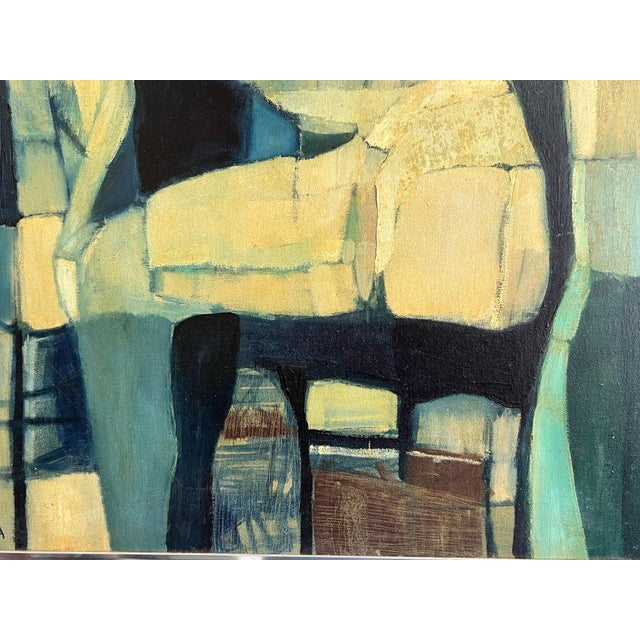 Abstract Cubist Oil Painting by Scornavacca For Sale - Image 9 of 12