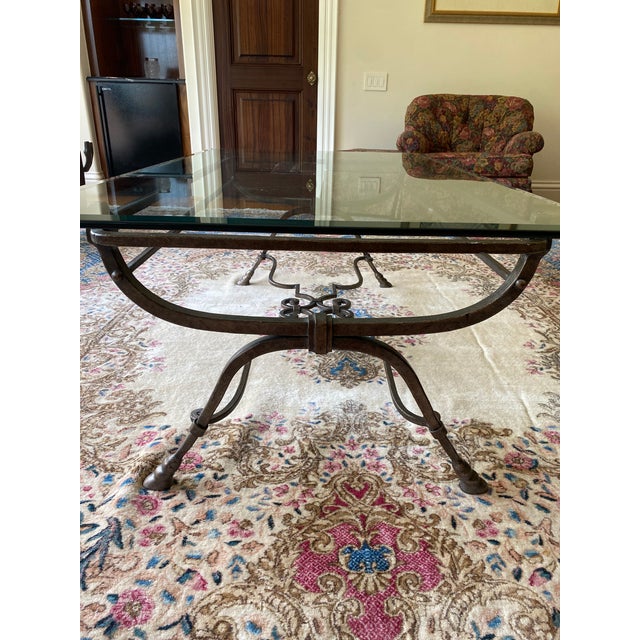 Contemporary Table With Beveled Glass For Sale - Image 9 of 16