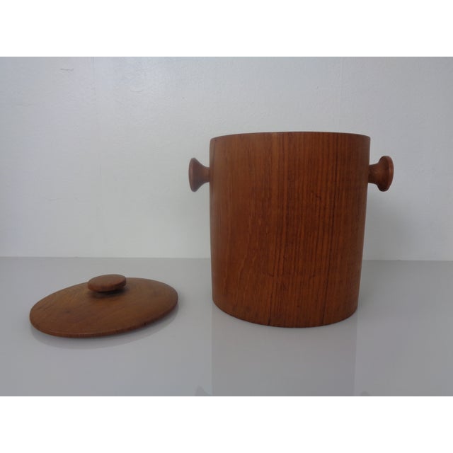 Wood Danish Teak Ice Bucket 1960s For Sale - Image 7 of 14