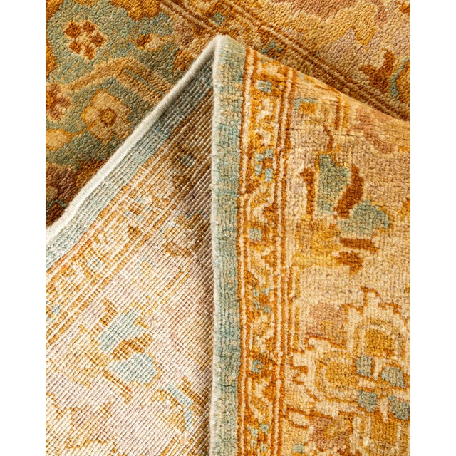 Ottoman, One-of-a-Kind Hand-Knotted Runner Rug - Blue, 2' 5" x 12' 5" For Sale In New York - Image 6 of 8