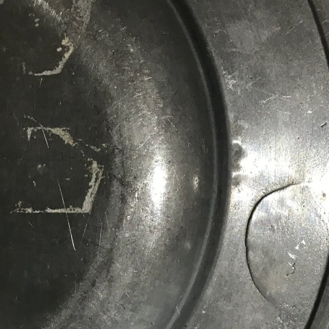 Campaign Antique Pewter Coaster Dish For Sale - Image 3 of 4