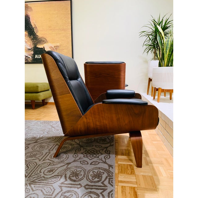 West Elm Paulo Bent Ply Leather Chairs A Pair Chairish