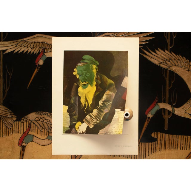 Paper 1940s After Marc Chagall, "The Old Rabbi" First Edition Period Swiss Offset Lithograph For Sale - Image 7 of 10