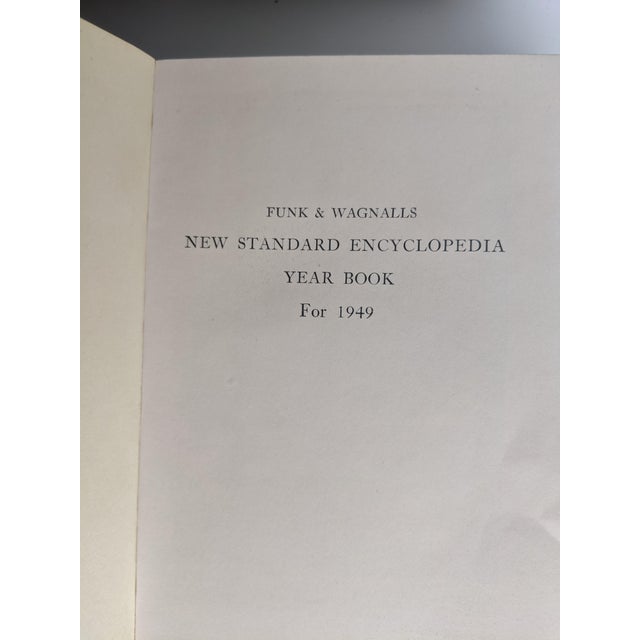 Vintage 1948–1955 Funk & Wagnalls Encyclopedia Yearbooks – Set of 3 Green Books For Sale - Image 4 of 12