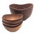 Mid 20th Century Danish Teak Wood Bowls Designed by Eric S. Angelo, Set of 5 Pieces For Sale