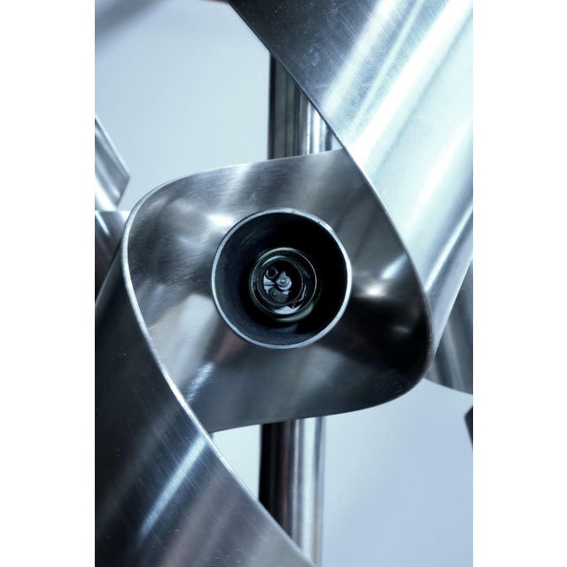 Space Age Stainless Steel Chandelier, 1960s For Sale - Image 11 of 14