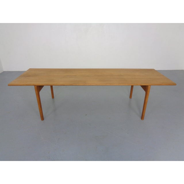 Large AT-15 Oak Coffee Table by Hans J. Wegner for Andreas Tuck, Denmark, 1960s For Sale - Image 16 of 16