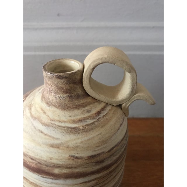 Vintage Textured Ceramic Vessel For Sale - Image 4 of 7