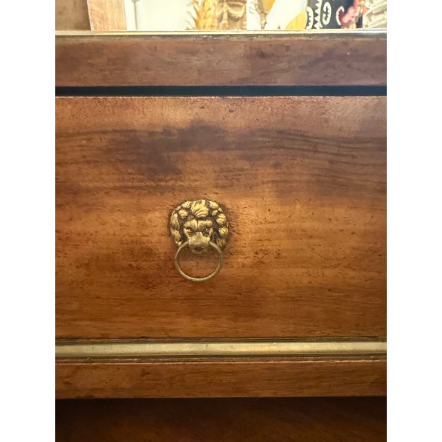 Antique Empire Walnut and Bronze Dressing Mirror Late 19th Century For Sale In Miami - Image 6 of 12