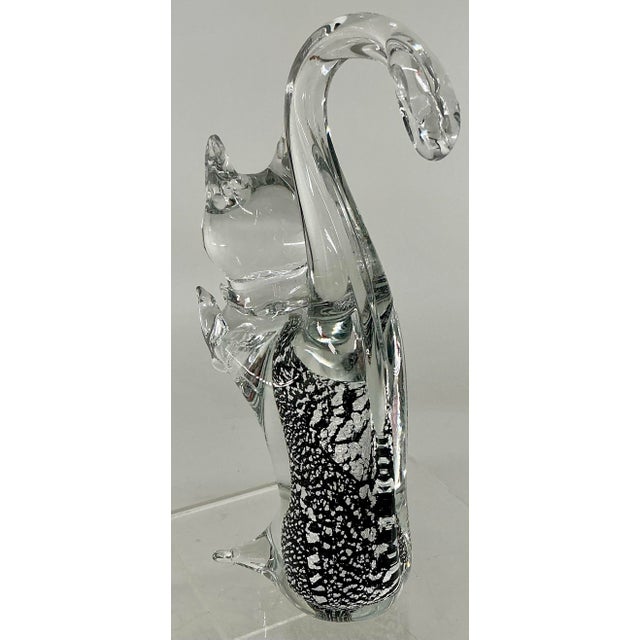 Glass Vintage Murano Glass Cat Figurine For Sale - Image 7 of 12