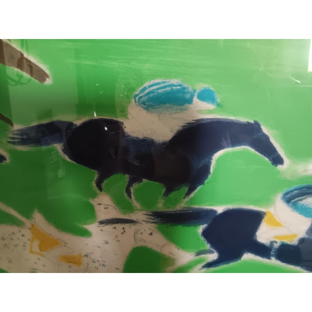 Postmodern André Brasilier, Courses a Longchamp, 1982, Paper Lithograph For Sale - Image 3 of 7