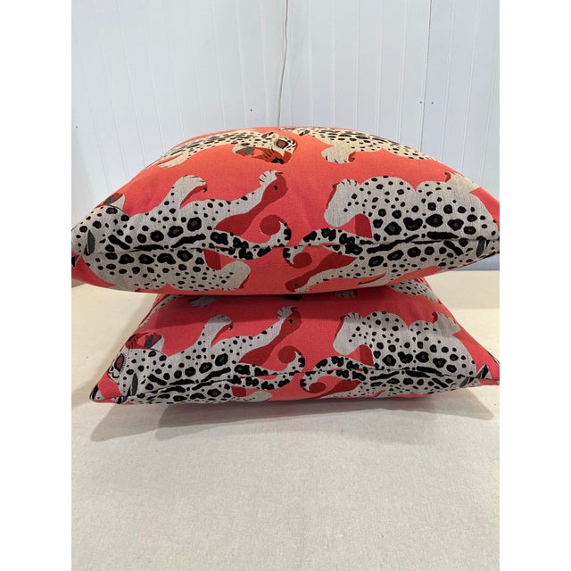 Tiger Motif Pillows- Set of 2 For Sale - Image 4 of 6