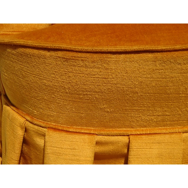 Antique Toadstool Armchair in Silky Yellow Velvet, 1950s For Sale - Image 6 of 18