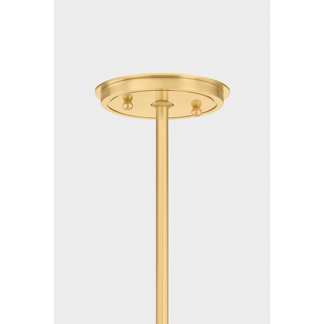 Hudson Valley Lighting Gerhard 28 in. 3 Light Pendant in Aged Brass Finish For Sale In New York - Image 6 of 11