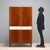 Vintage 20th-century Italian-made wardrobe with hinged doors, crafted from mahogany veneer and white Formica inserts;...