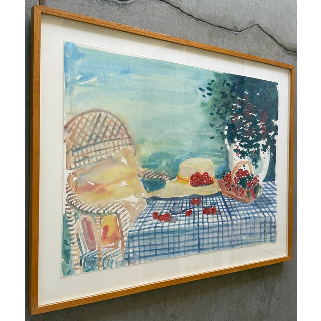 Wood "Summer Garden" Limited Edition Serigraph by Patrick Livingstone For Sale - Image 7 of 8